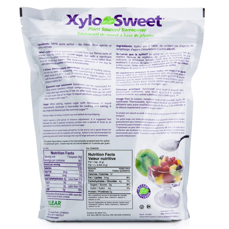 Xlear XyloSweet Plant Sourced Xylitol Sweetener - Pure Natural Sugar Substitute, Granules, Non-GMO, Gluten-Free, 5 Pound Bag (Pack of 1) - Image 2